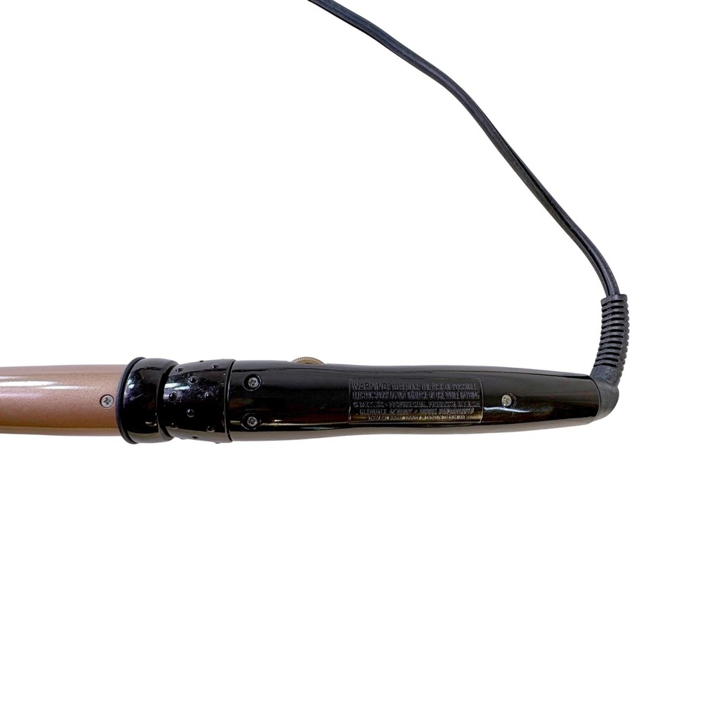 Argan Heat Curling Wand Women Black Gold Ceramic Tapered Hair Styling Tool - Picture 7 of 11